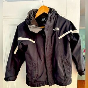 Boys 7/8 North Face Hyvent jacket + removable fleece